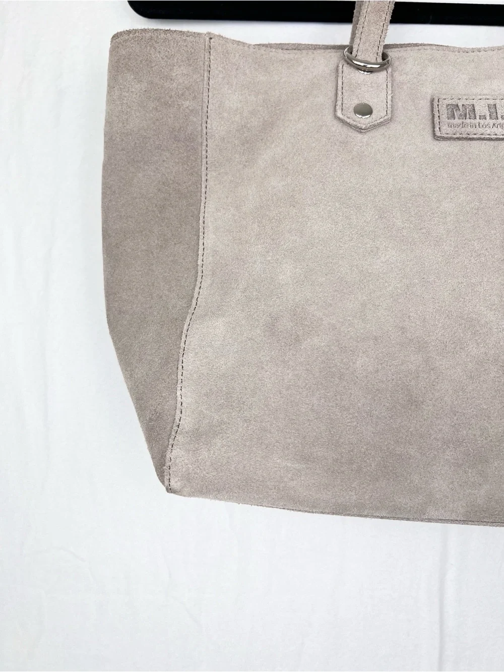 M.I.L.A. Luxe Bag | Suede | Taupe Beige | Tote Shoulder Bag Modern Boho Luxury